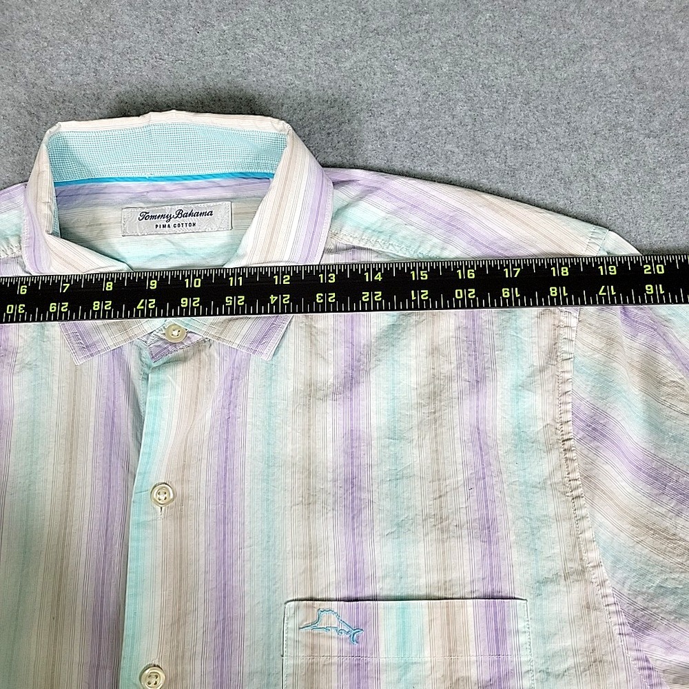 Tommy Bahama Button Down Shirt Men's Large Long Sleeve Collared 100% Puma Cotton - Picture 8 of 11